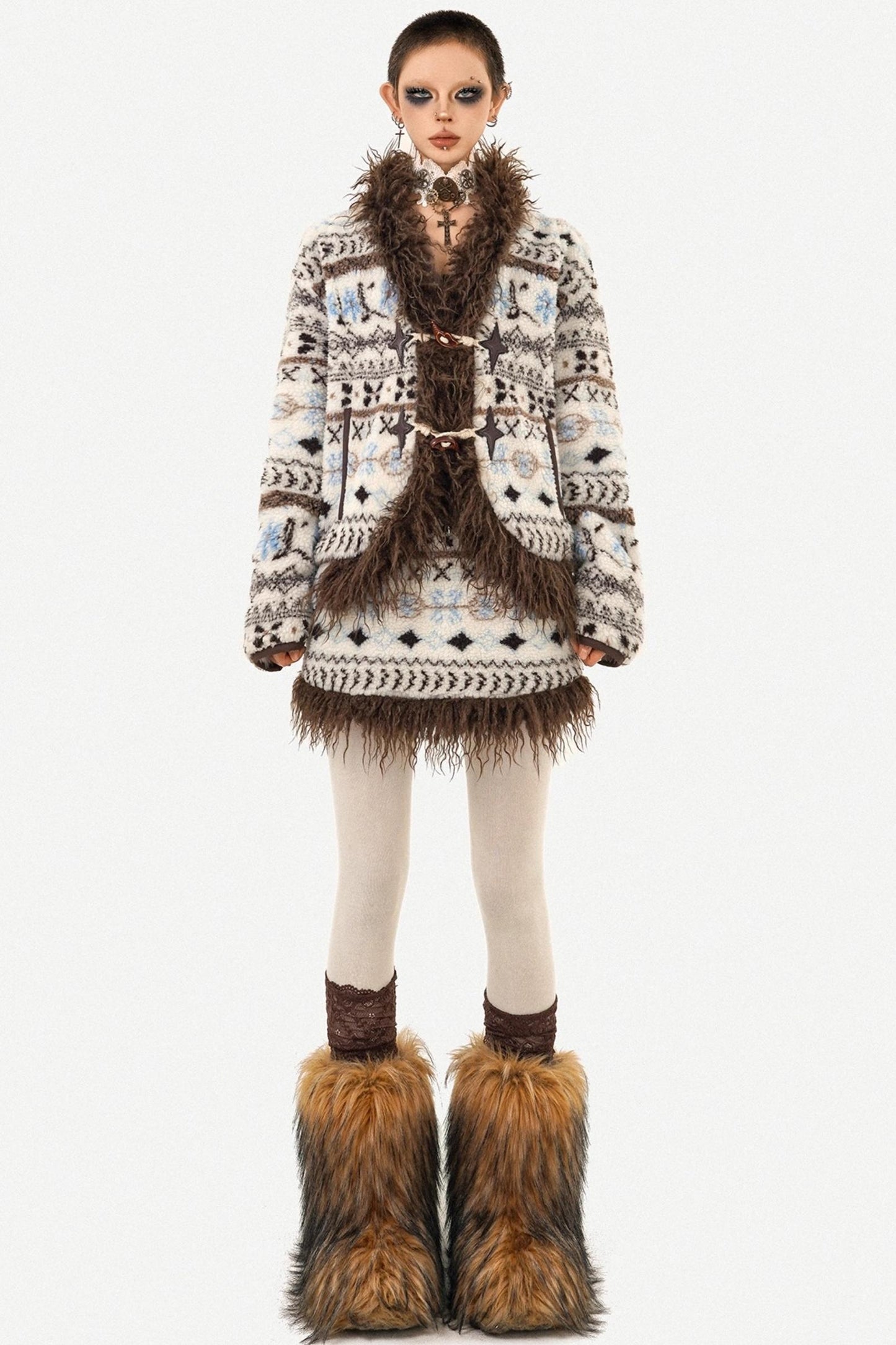 Retro Ethnic Cotton Coat Set-Up