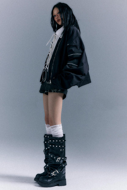 Vintage Oversized Bomber Jacket