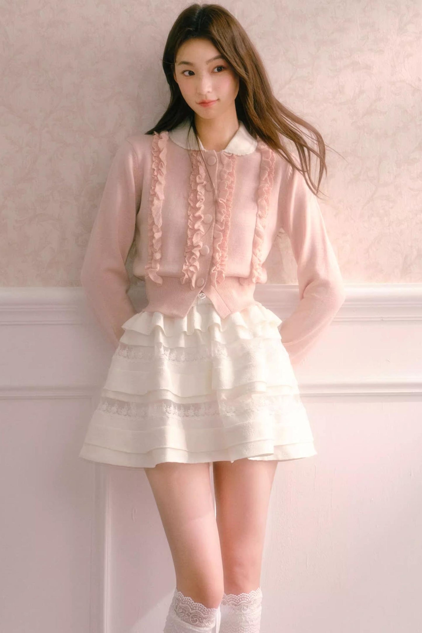 Textured Rose Puffy Skirt
