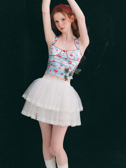 Airy Gauze Lace Ballet Tutu Skirt