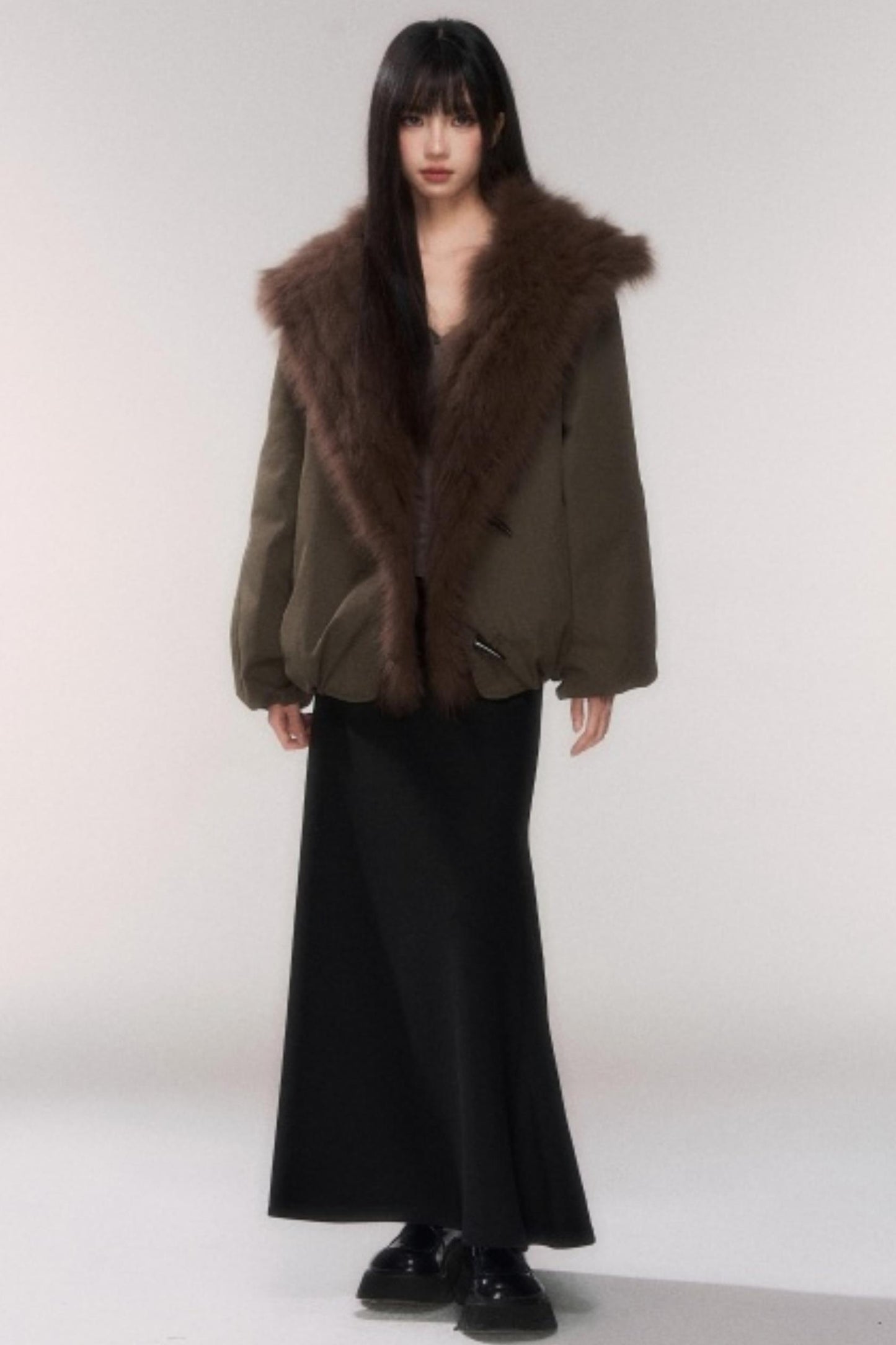 Thick Wool A-Line Skirt