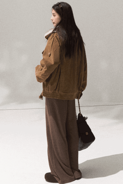 Tears Knit Top & Wide-Leg Pants Set-Up