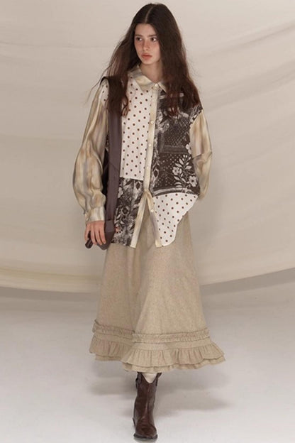 Fireplace Whispers Artistic Loose Shirt