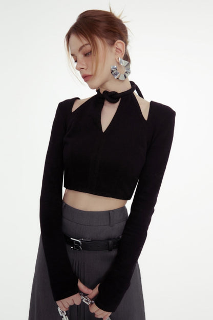 Chic Cutout Gray Maxi Skirt