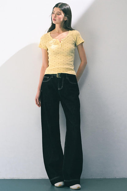 Floral Slim Fit Knit T-Shirt