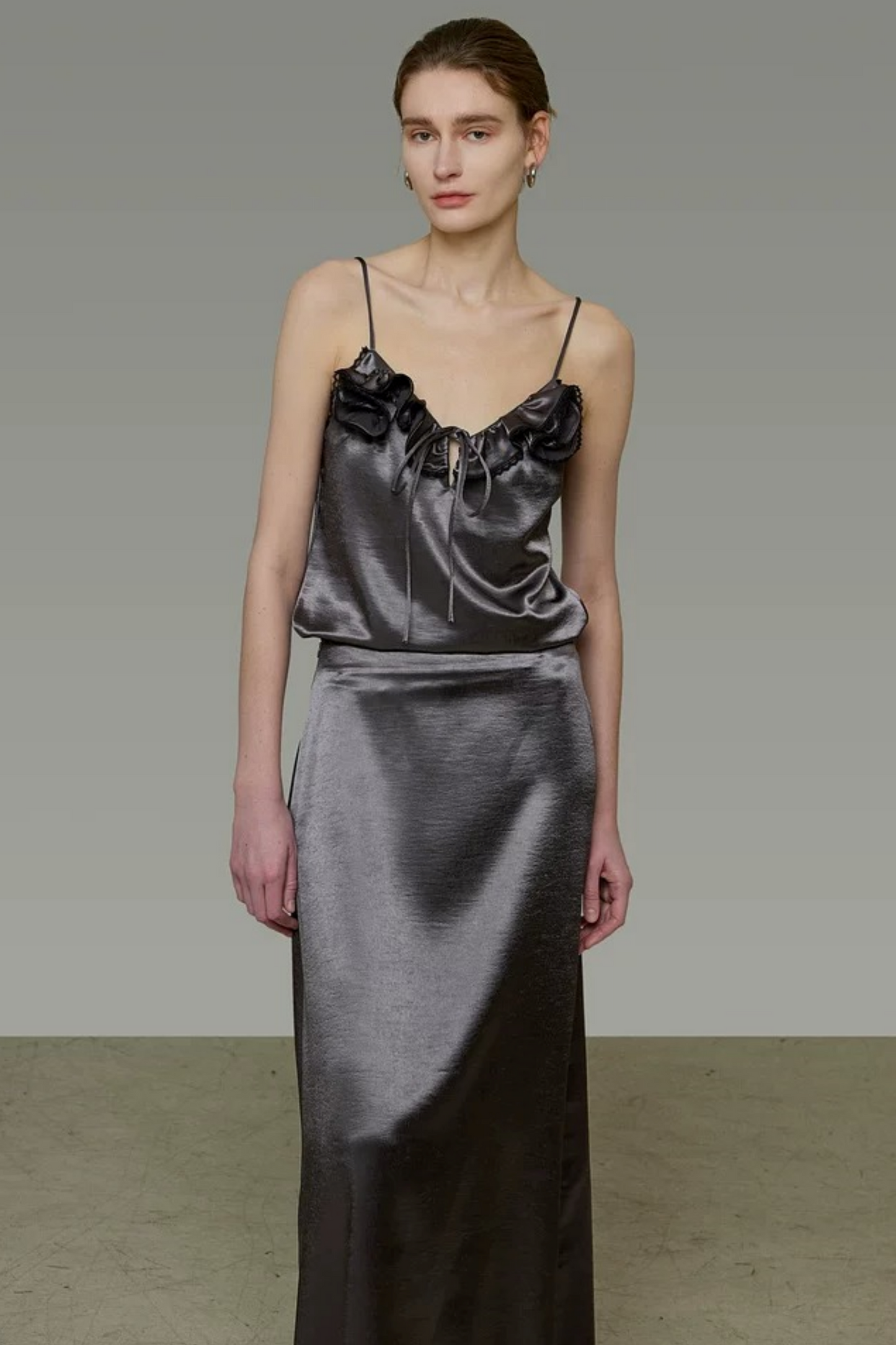 Lace-Trimmed Satin Camisole