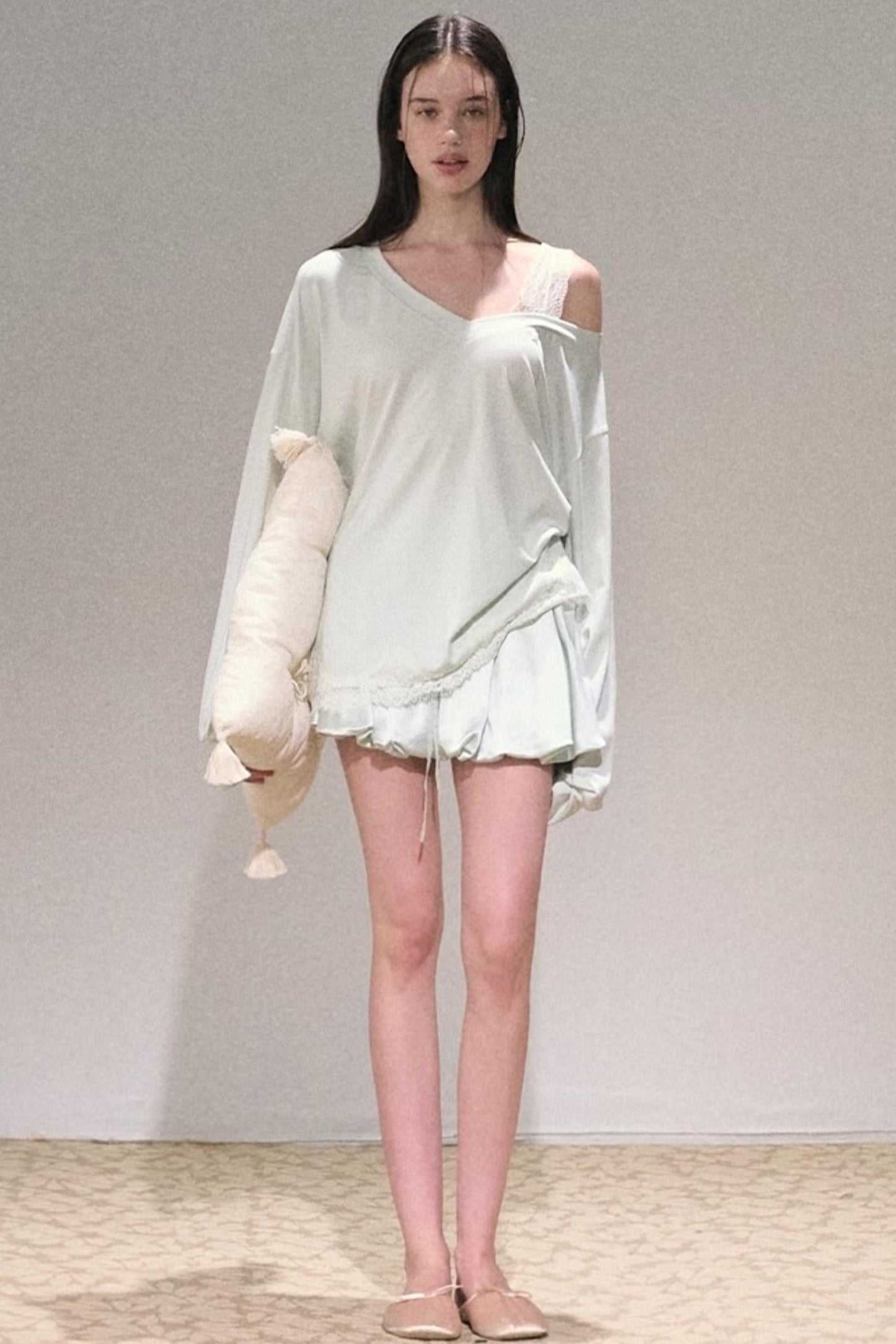 Slanted Shoulder Sweatshirts