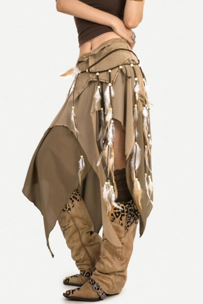 Retro Braided Tassel Belt