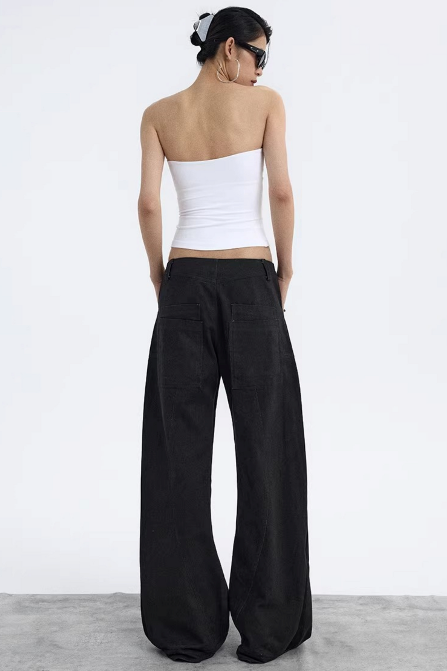 Dekonstruktierte Matte Schwarze Karohose