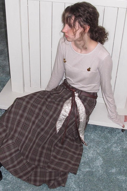 Irregular Cut Large Swing Skirt