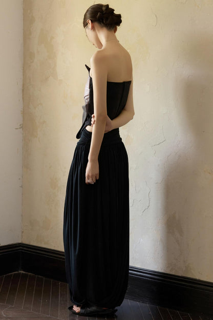 Moonlit Black Knit Skirt