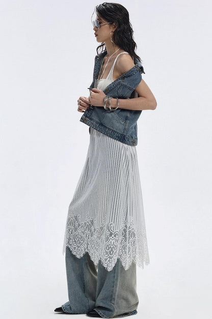 Summer Blue Washed Denim Vest