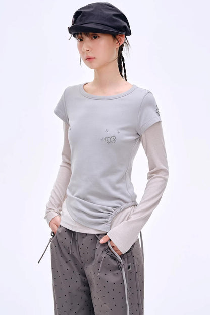 Breathing Aesthetics Rhinestone Blouse