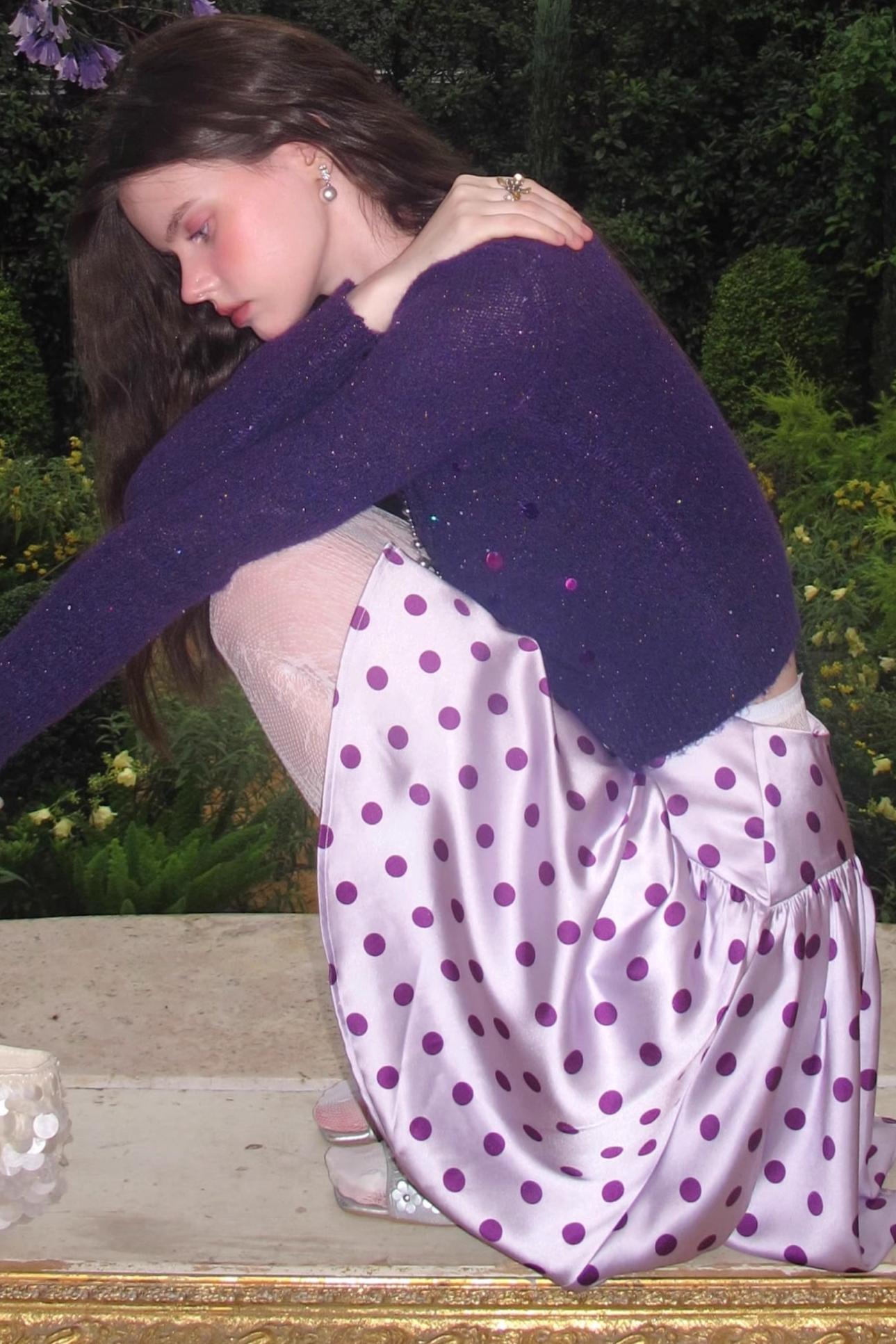 Vintage Lace Polka Dot Skirt