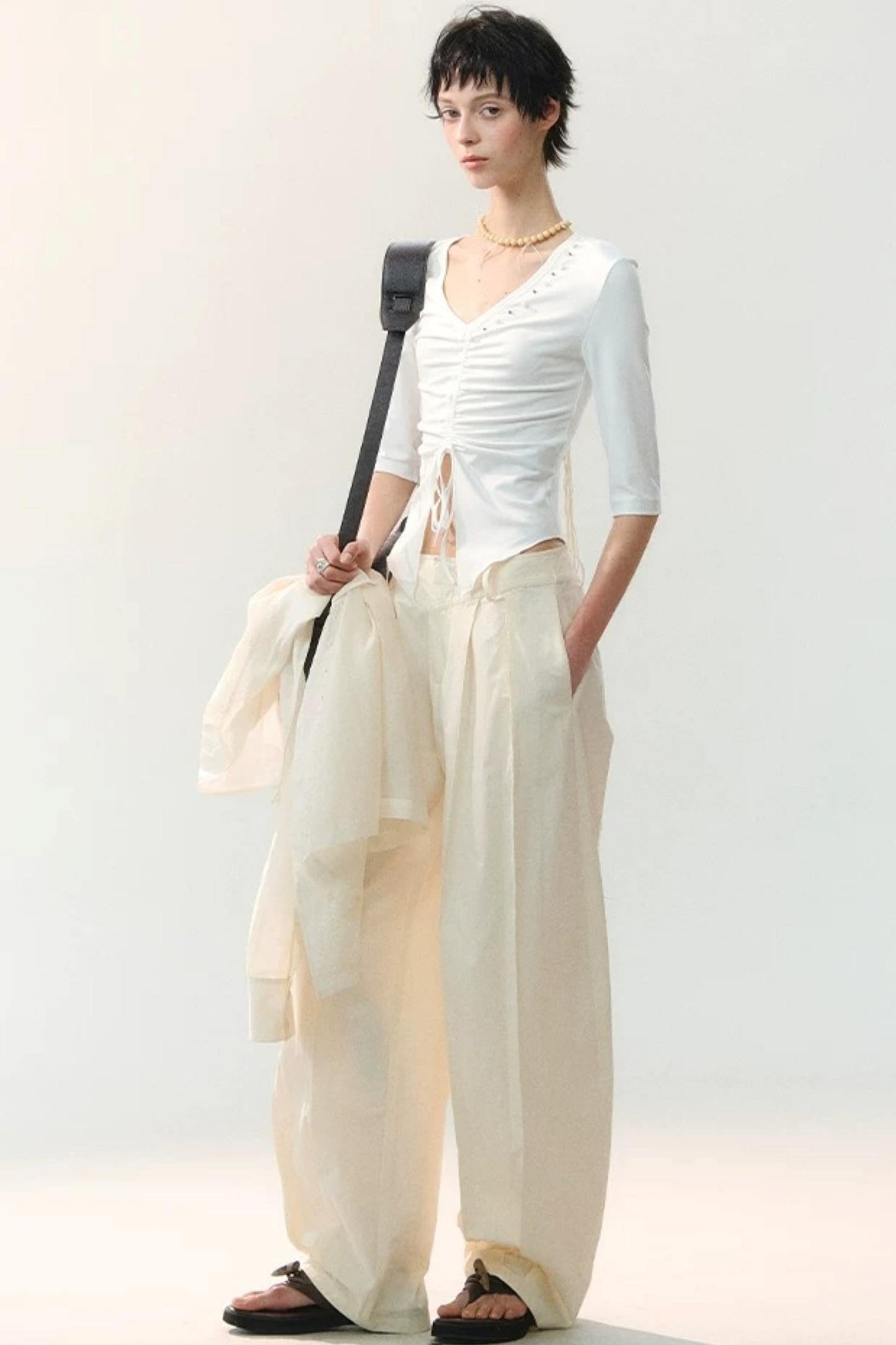 Misty Island Pearl Beaded T-Shirt