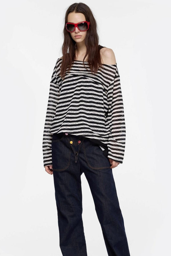 Spice Girl Style Off-the-Shoulder Top