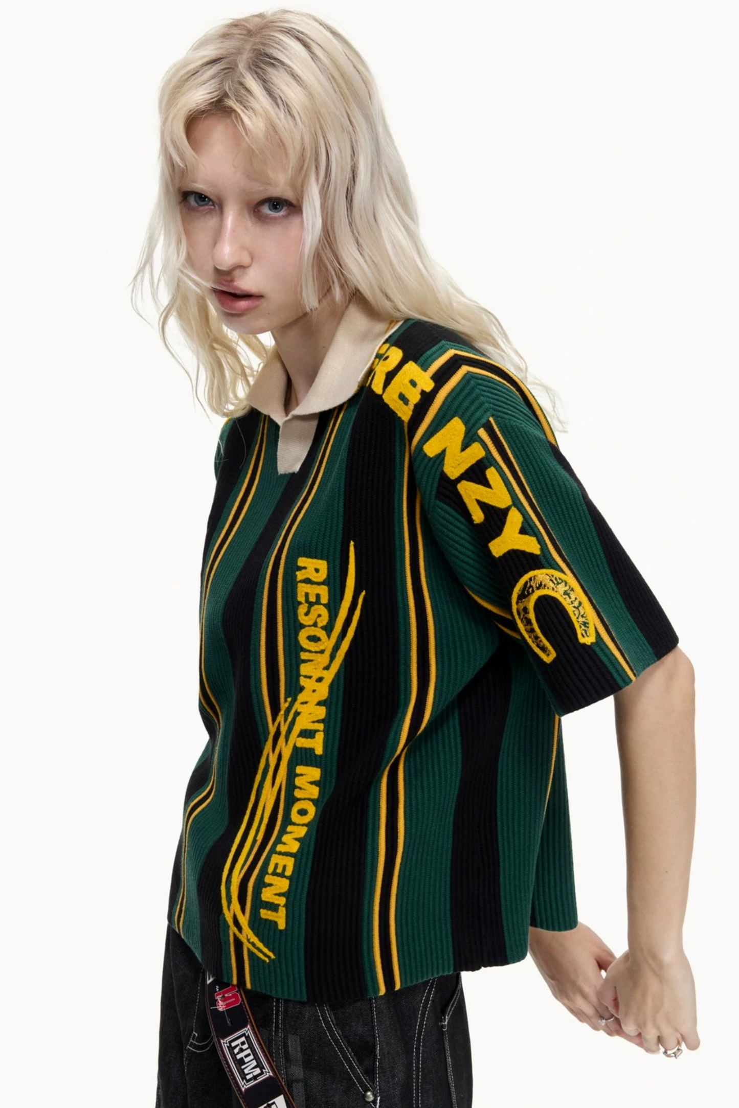 Retro Knitted Polo Top