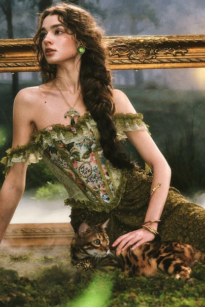 French Baroque Lace Corset Skirt Set-Up