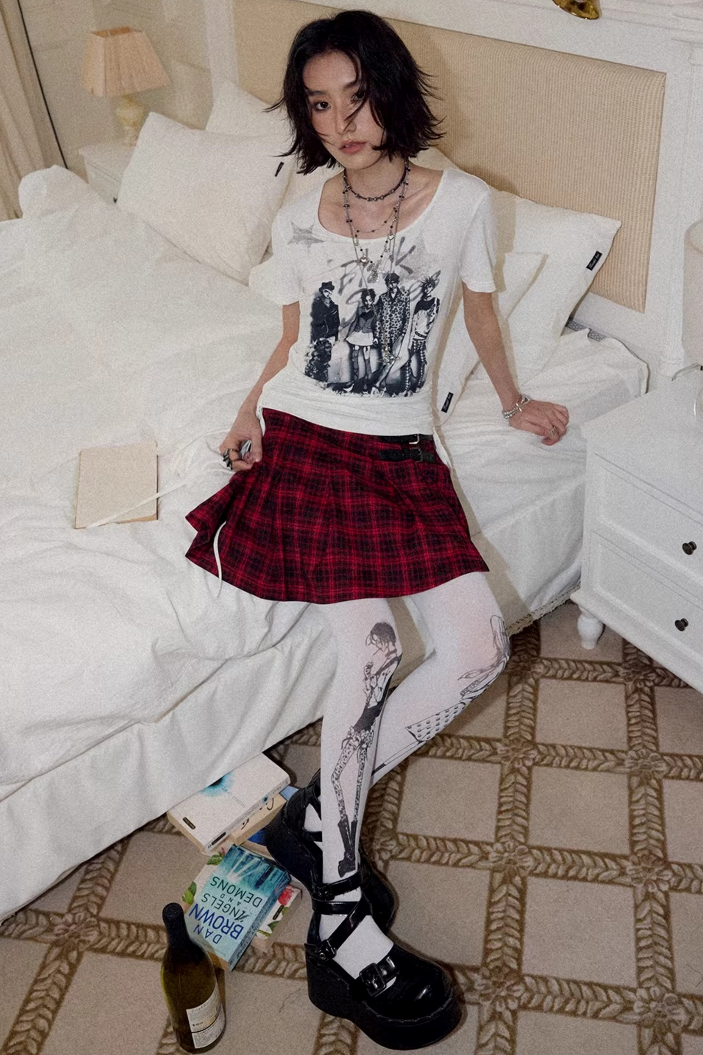 Designer Character Print Tights