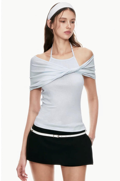 Halter Neck Cape Top Set