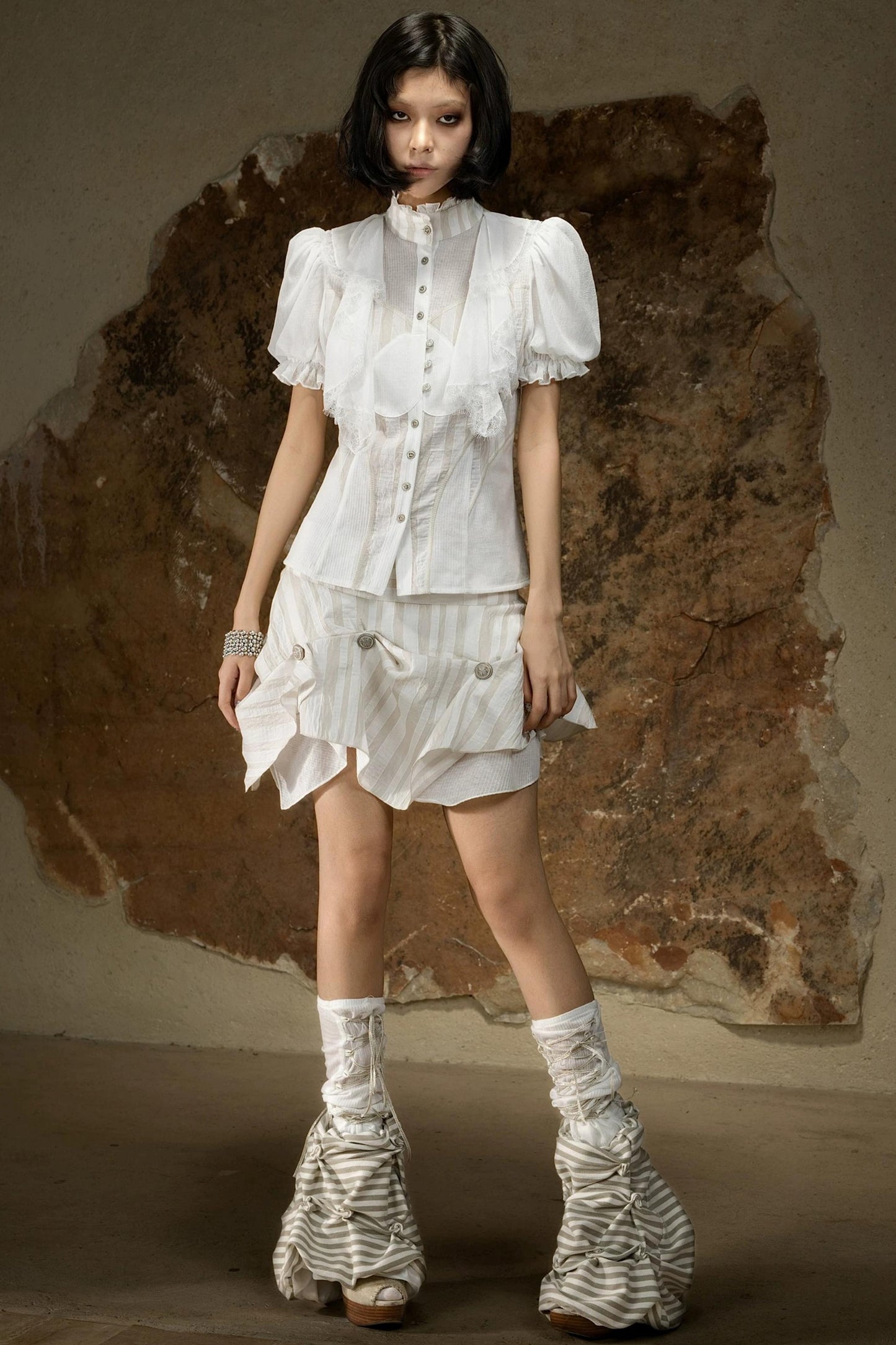 Retro Palace Puff Sleeve Blouse