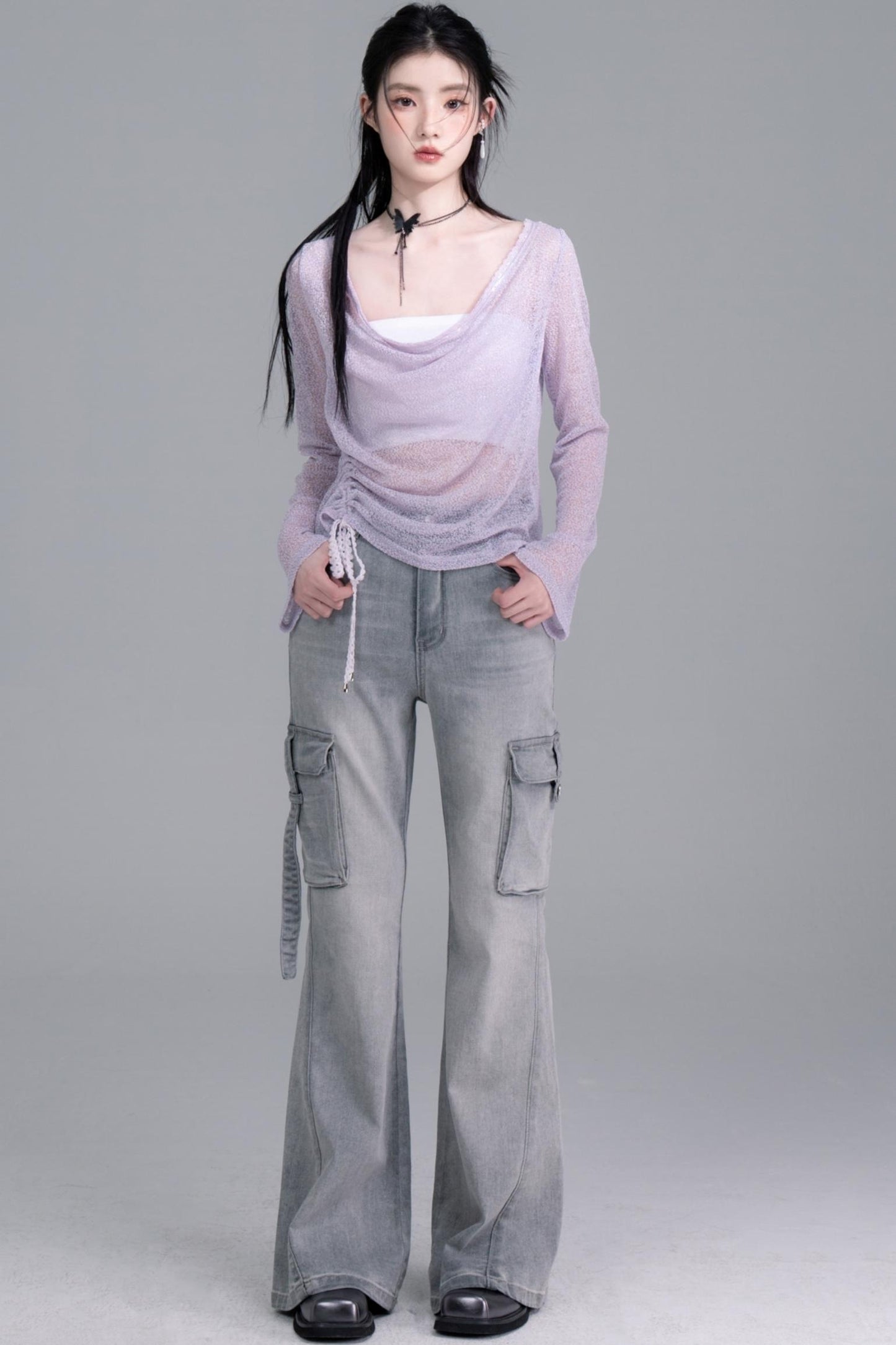 Micro Stretch Flare Denim Pants