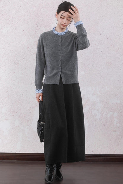 Patchwork Ruffled Cardigan