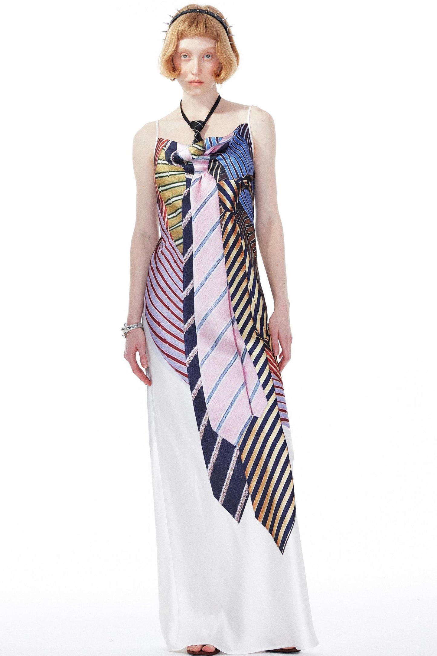 Printed Halter Swing Dress