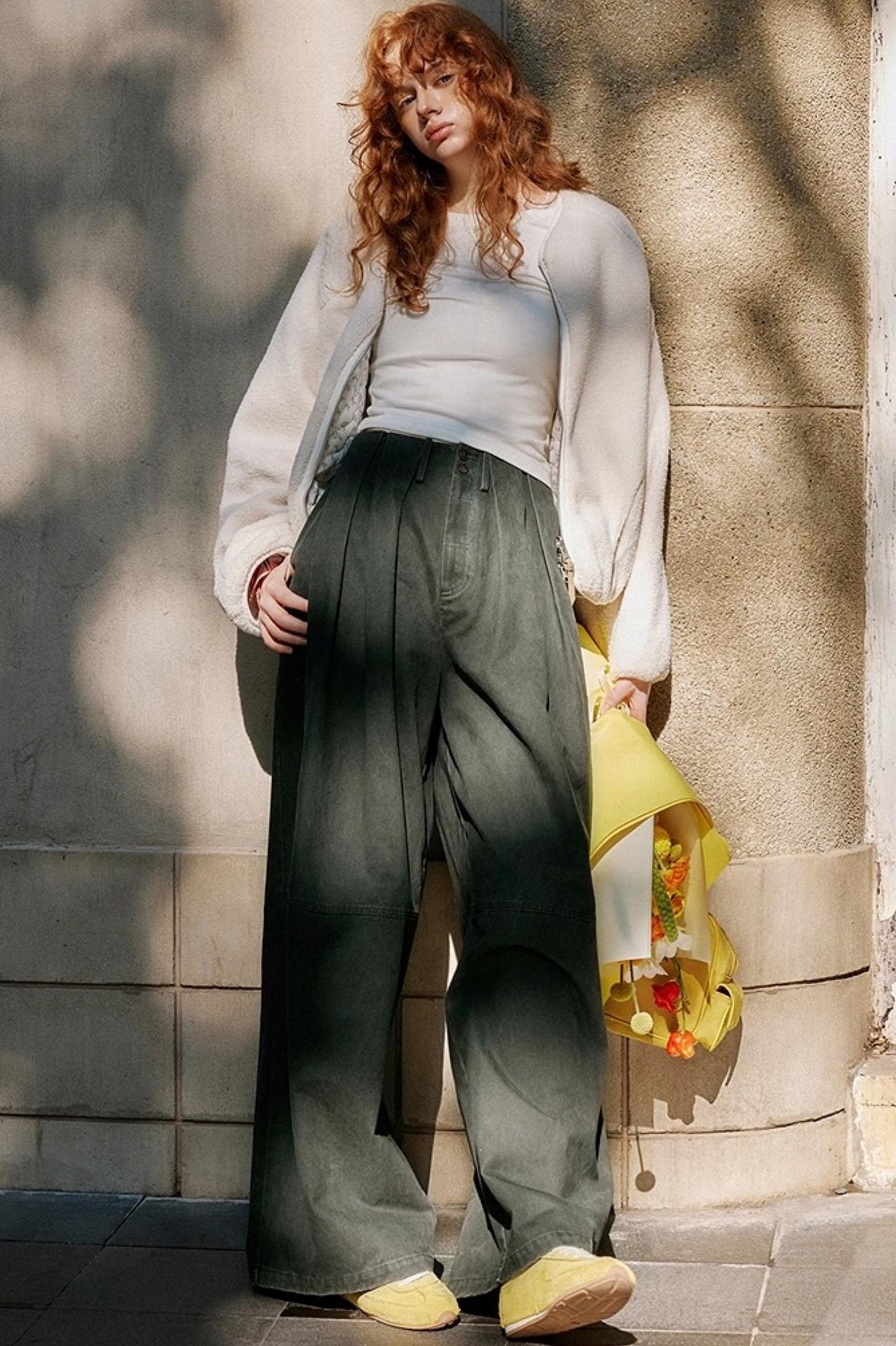 Waist Pleated Cargo Pants