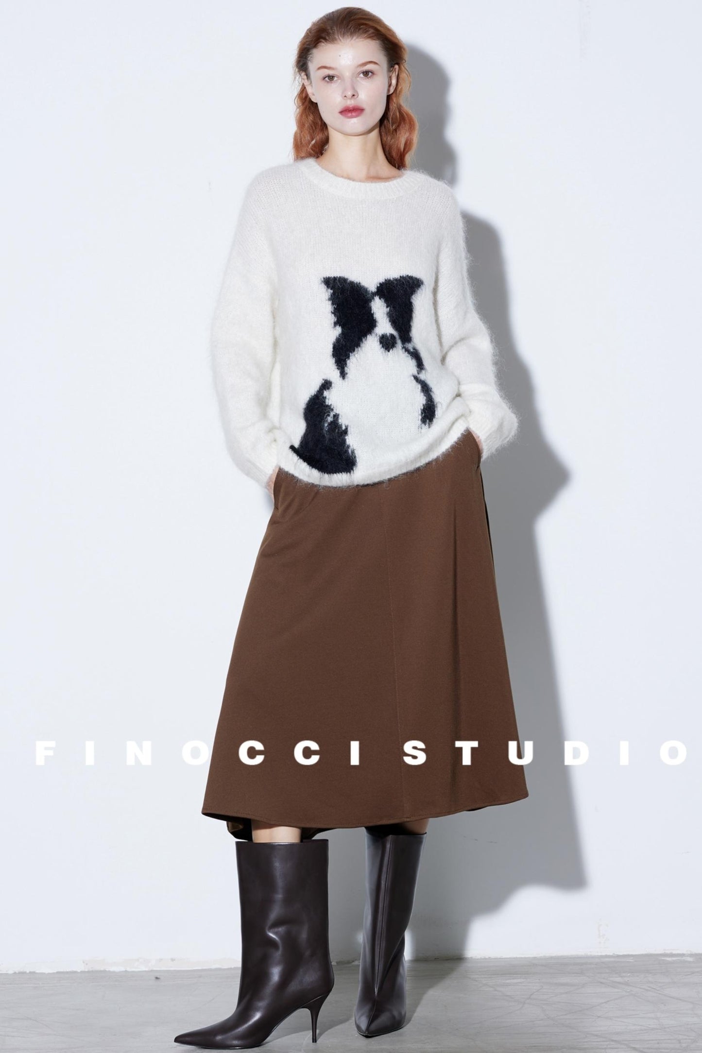 Mature High-Waisted Silhouette Skirt