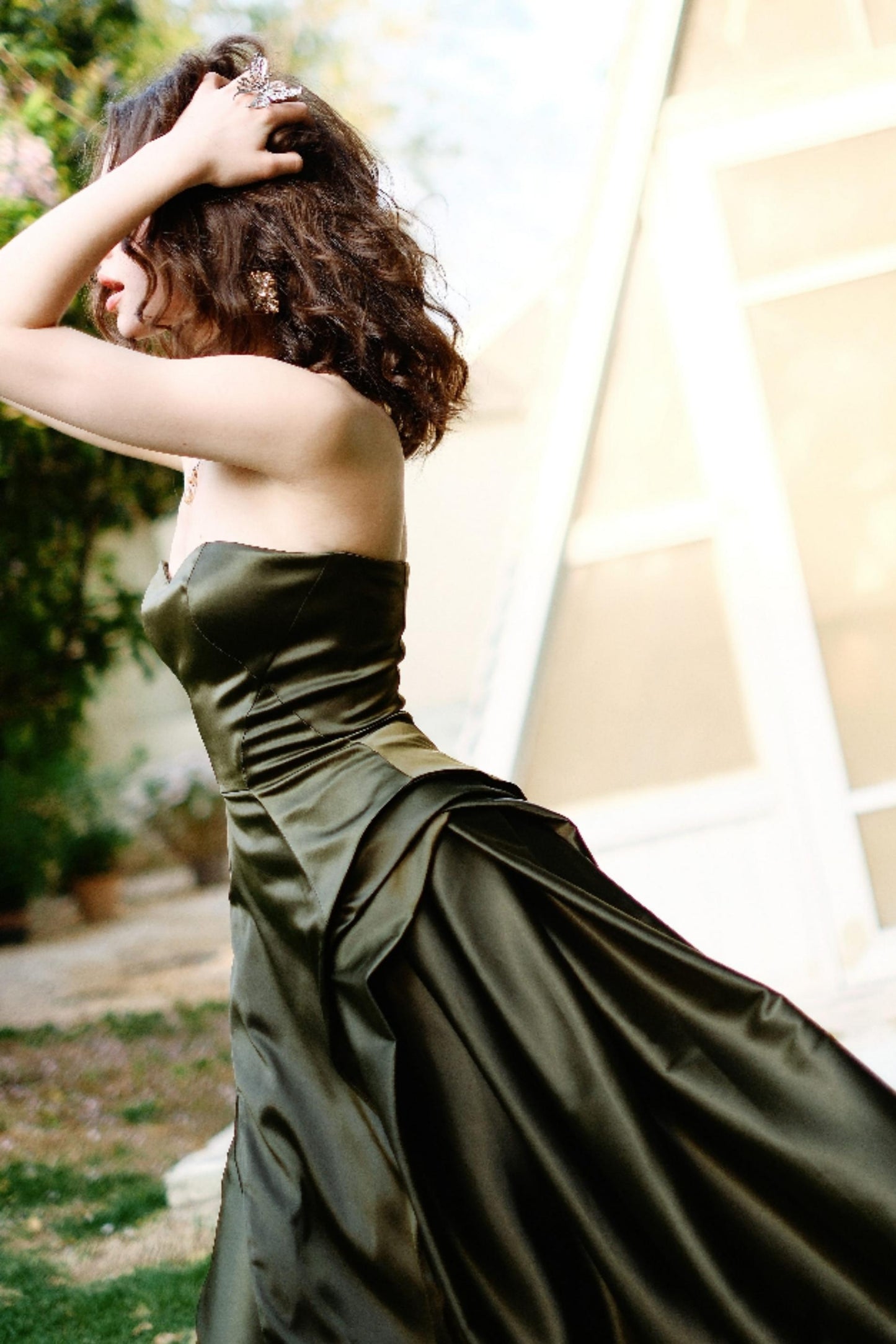 Wanderlust Satin Fit & Flare Dress