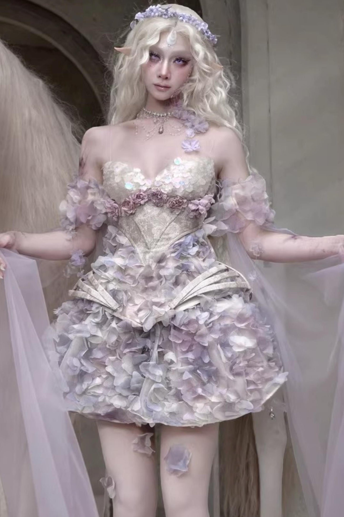 Moonlight Beast Blumenmuster-Rock