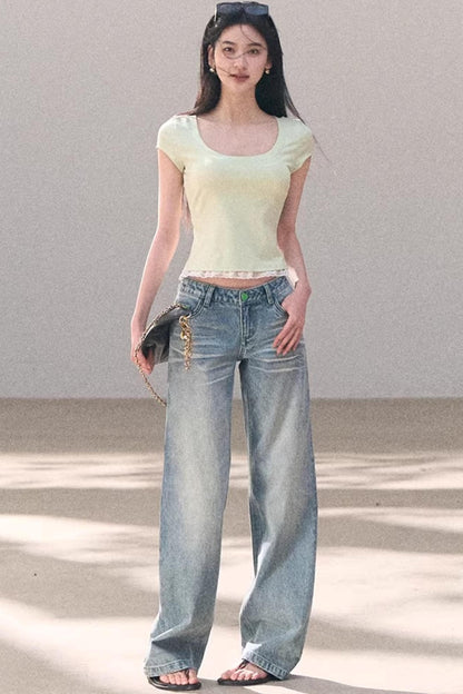 Lace Bohemian Short-Sleeve T-Shirt