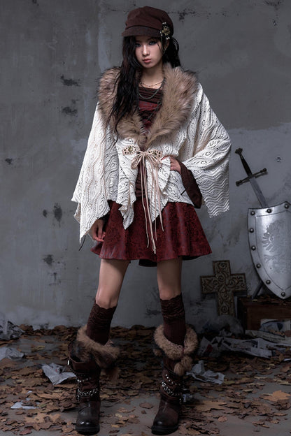 Millennium Vintage Knit Cape Jacket