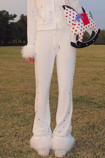 Unicorn Velvet Flared Pants