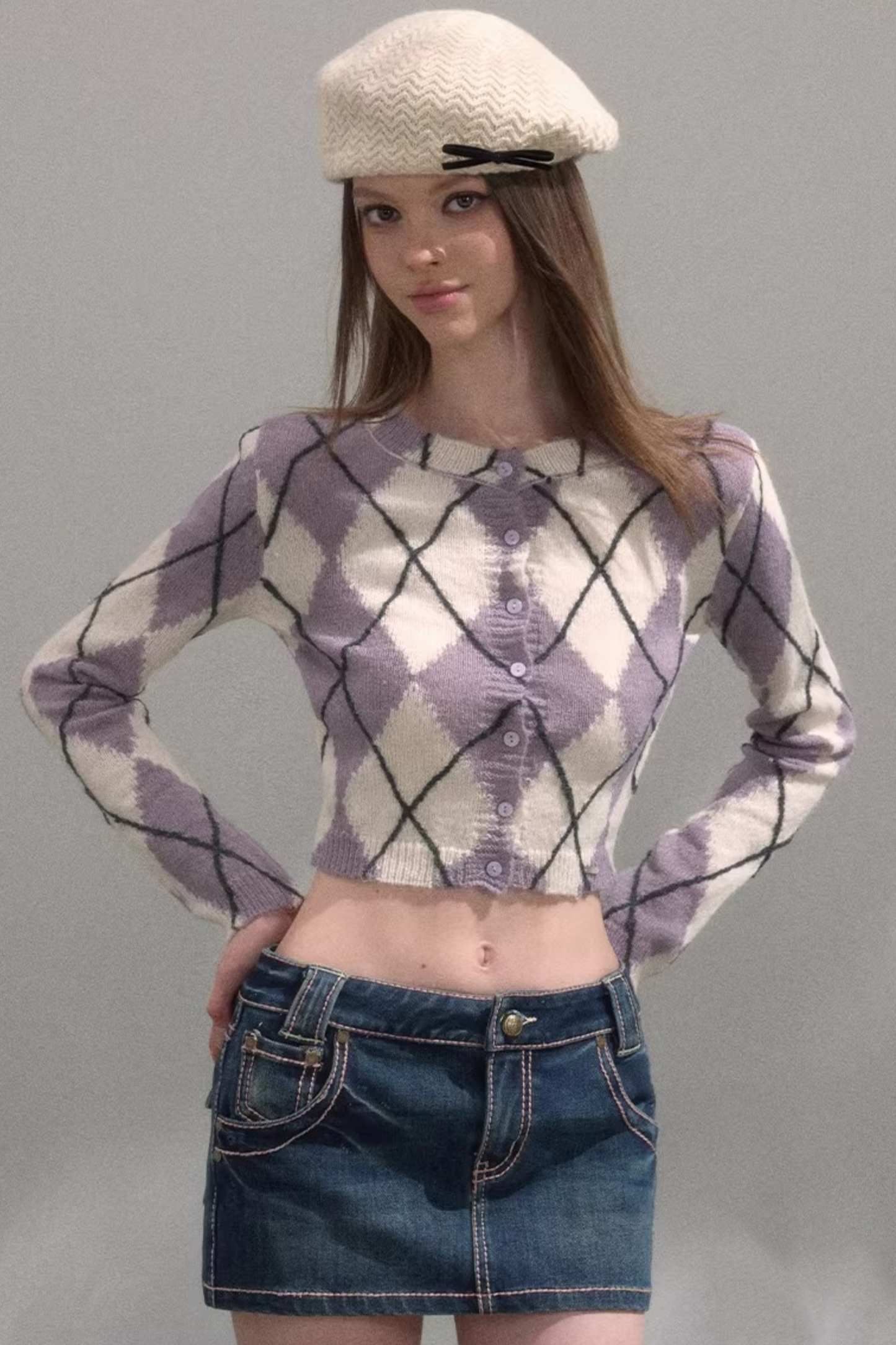 Retro Jeansrock mit Waschung