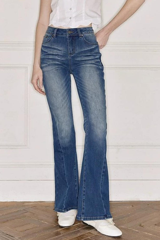American Retro Distressed Flared Jeans