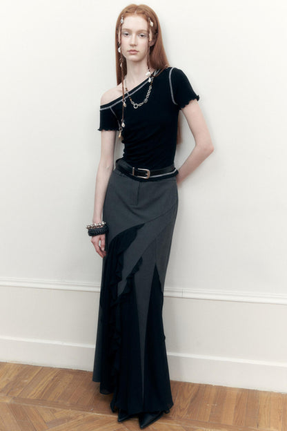 Shoulder Wood Ear Tee