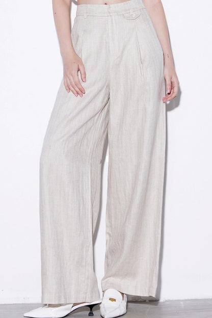 High-Waisted Linen Pants
