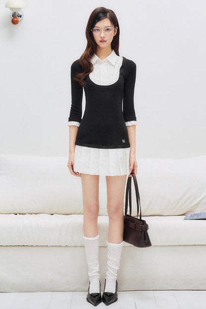 Summer Lace Pleated Dress