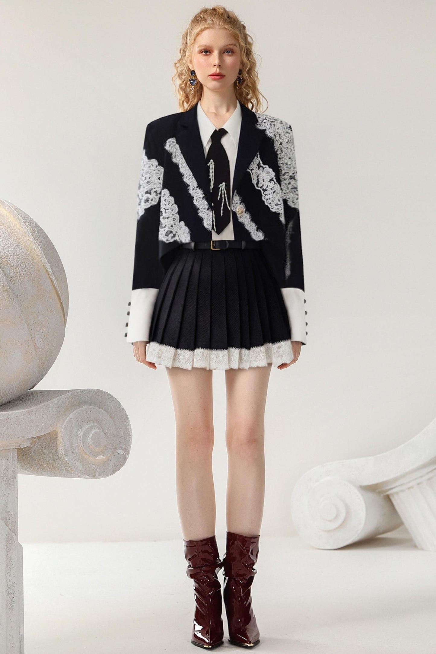 Autumn Lace Suit & Skirt Set-Up