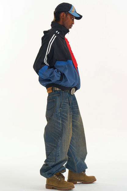 Jacke mit Patchwork-Fransenkanten