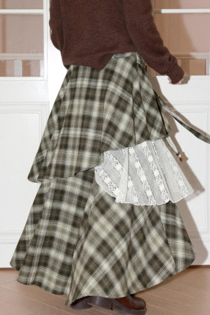 Irregular Patchwork Lace Skirt