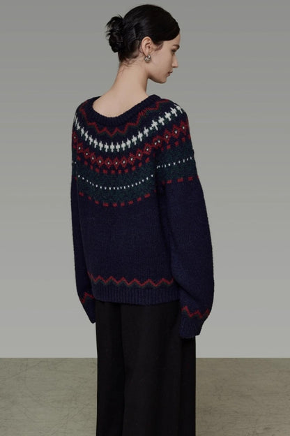 Retro Winter Knit Sweater