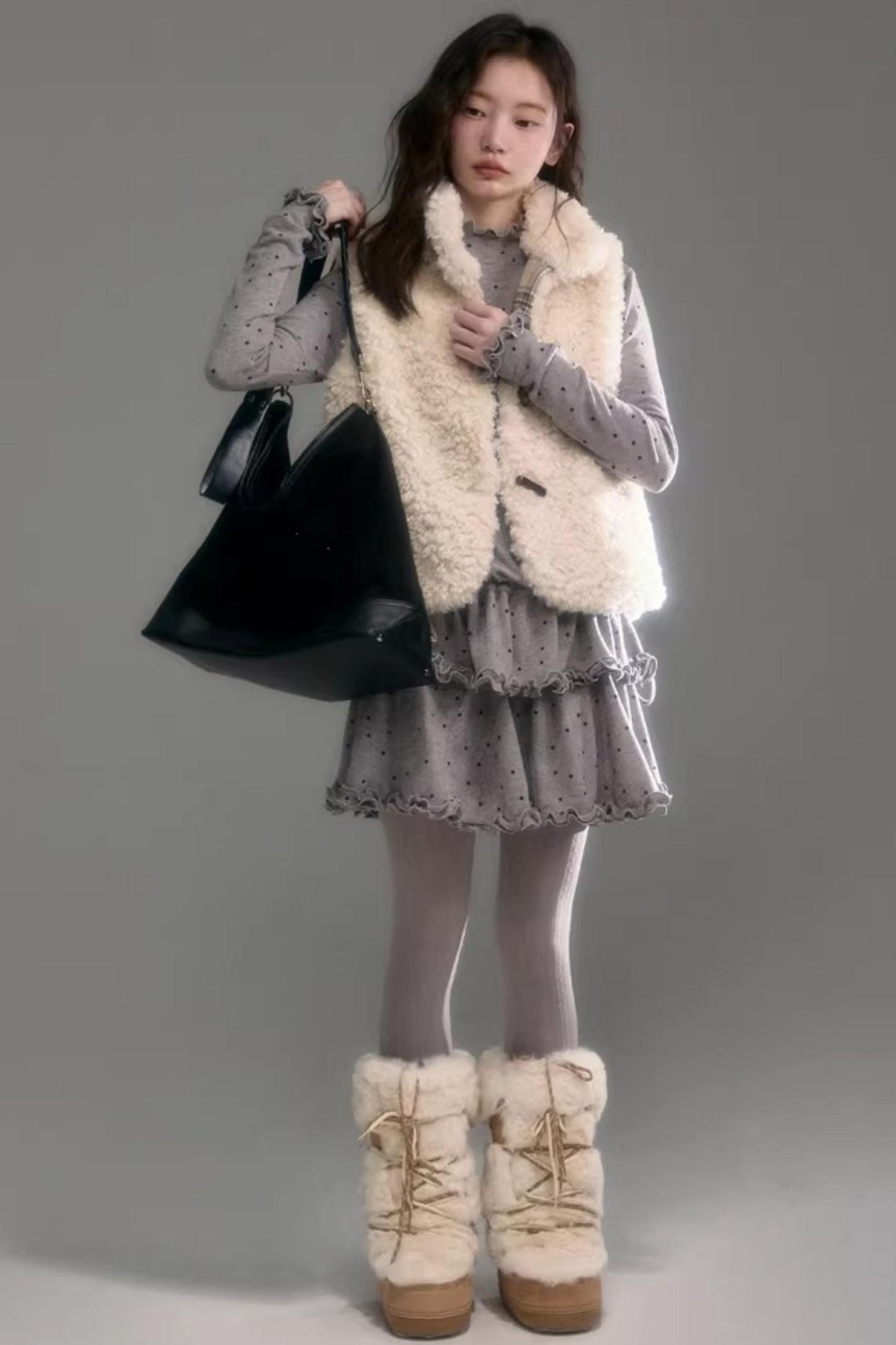 Teddy Curly Fur Vest Jacket