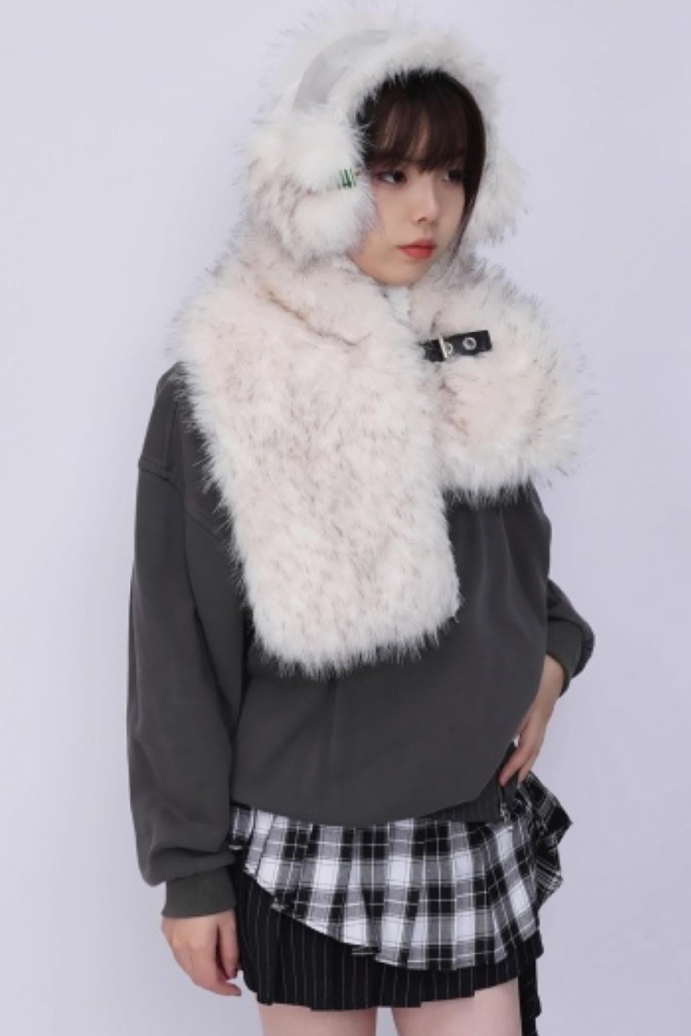 Heavy Industry Plush Patchwork Scarf