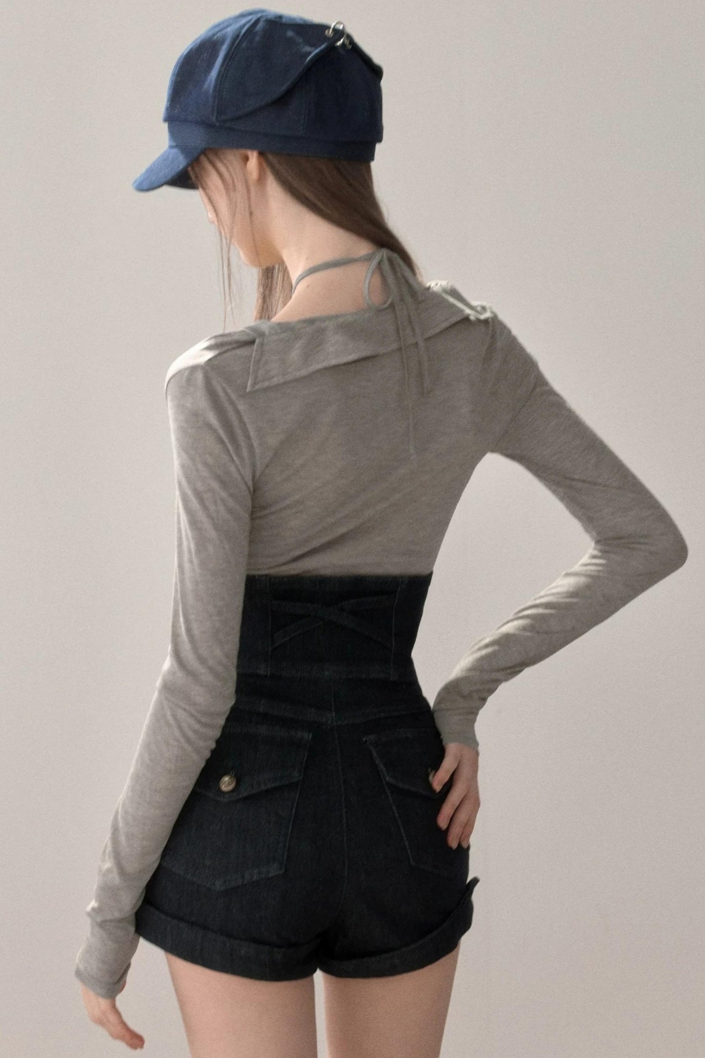 Lace Splicing Halter Top