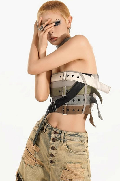 Cool Punk Bustier Top