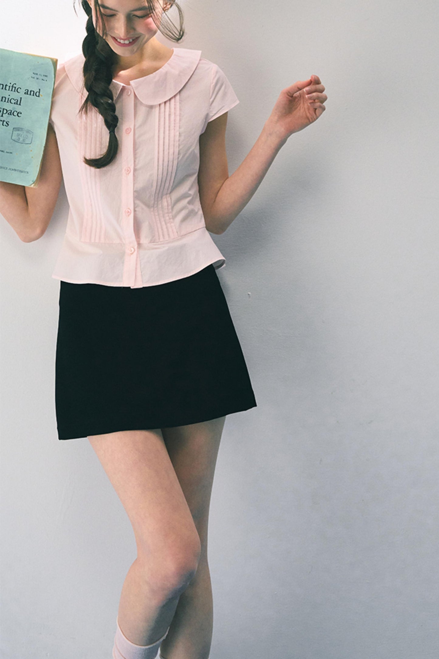 Pink Peter Pan Collar Shirt