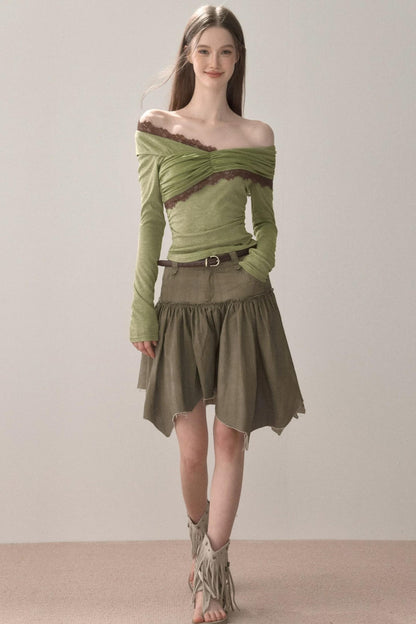 Spicy Irregular Hem Skirt